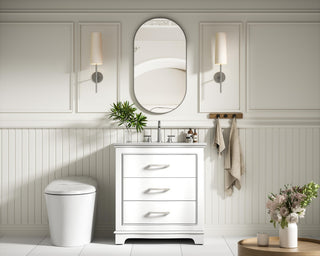 Home Living Knox 30" Single Bathroom Vanity, White