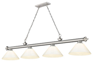 Zlite 2306-4BN-PWH 4-Light Billiard, White