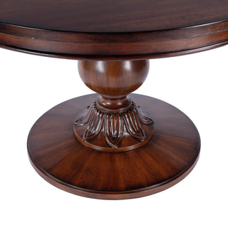 Evie 48" Round Pedestal Dining Table, Antique Cherry