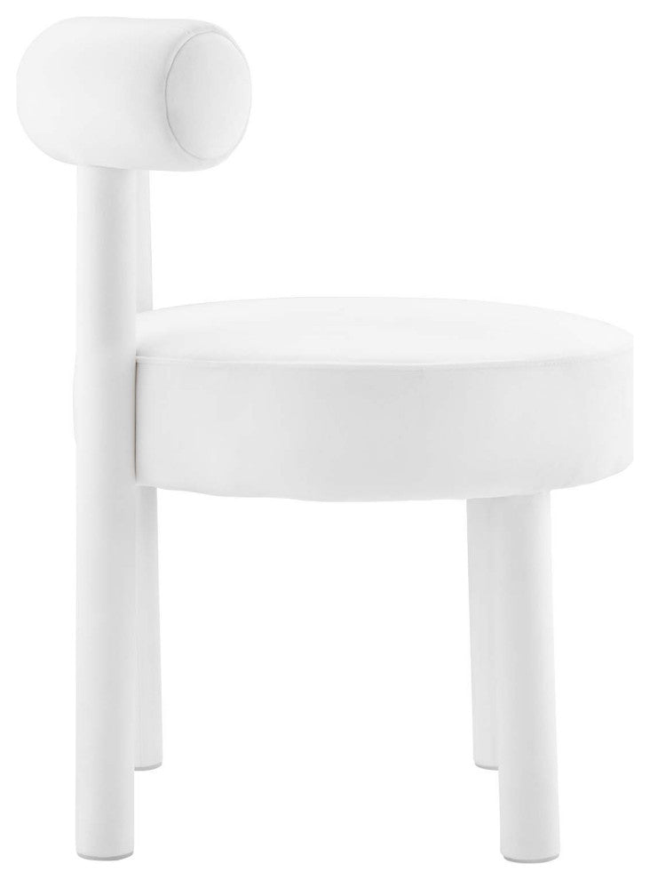 Toulouse Performance Velvet Dining Chair, Set of 2, White