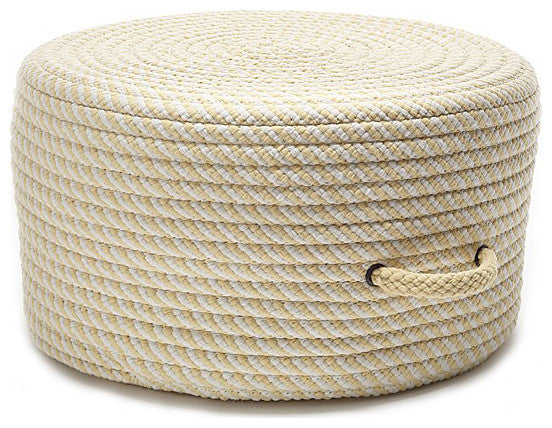 Colonial Mills Pouf Bright Twist Pouf Pale Banana & White Round