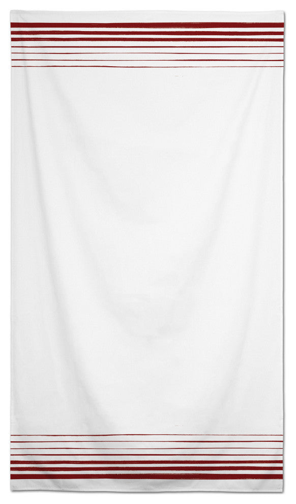 Sketchy Red Stripes 58 x 102 Outdoor Tablecloth