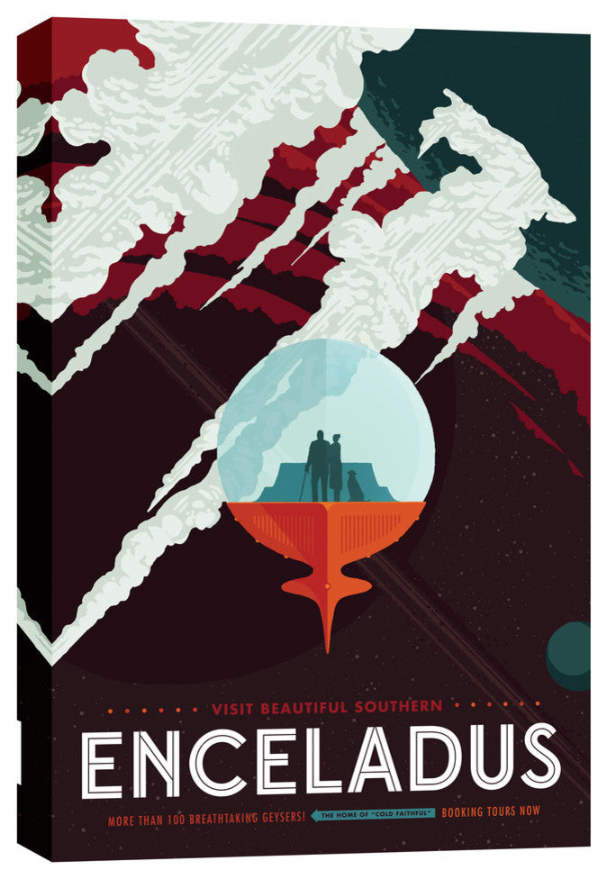 Epic Graffiti "Visions of the Future: Enceladus" Giclee Canvas Wall Art, 18"x26"