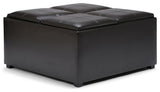 Avalon Square Coffee Table Storage Ottoman