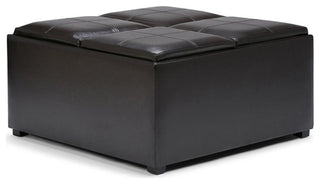 Avalon Square Coffee Table Storage Ottoman