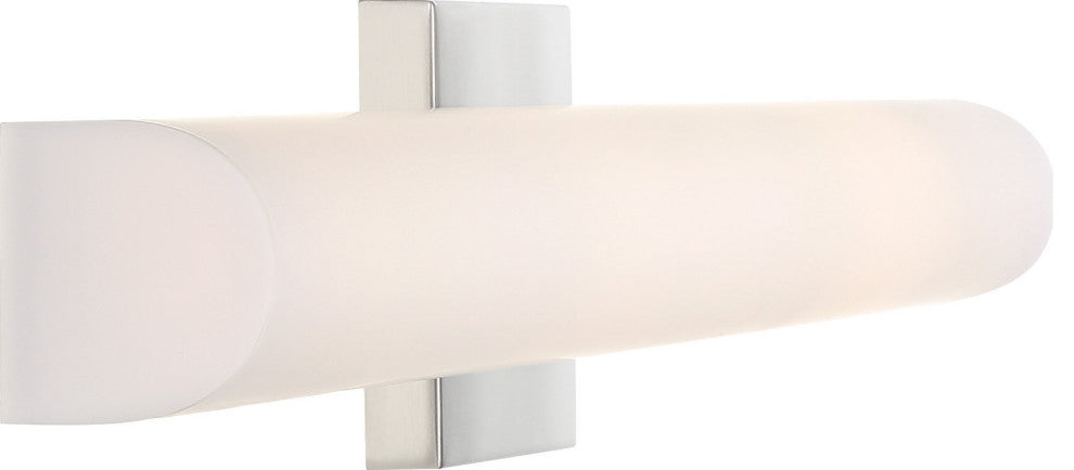 Nuvo Bend 1-Light LED Brushed Nickel Large Vanity Light