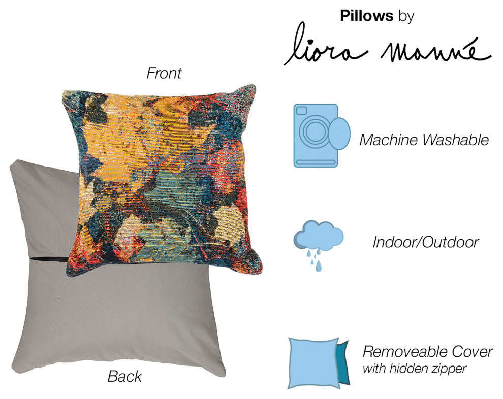 Marina Fall In Love Indoor/Outdoor Pillow, Multi, 18"x18"