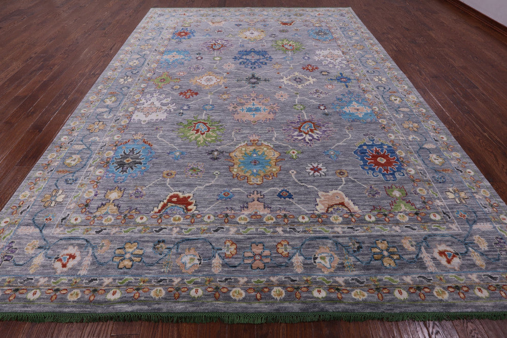 10' 1" X 13' 10" Turkish Oushak Hand-Knotted Rug - Q15613