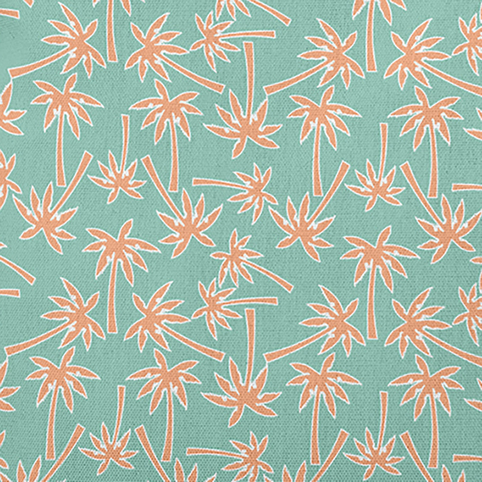 Palm Tree Pattern Decorative Throw Pillow, Spring Green, 18"x18"