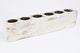 Small Sugar Mold-6 Hole-Mold Only Wood Candle Holder, Pure White