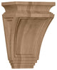 6"W x 4"D x 9"H Arts and Crafts Corbel, Rubberwood