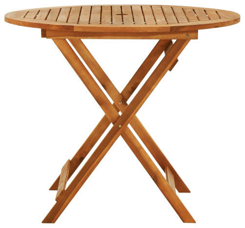 vidaXL Outdoor Dining Table Folding Garden Patio Table Solid Eucalyptus Wood