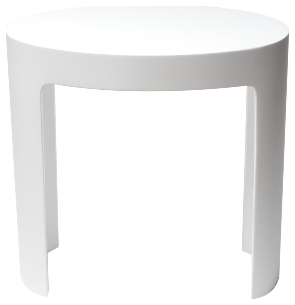ALFI brand ABST66 White Matte Solid Surface Resin Bathroom/Shower Stool