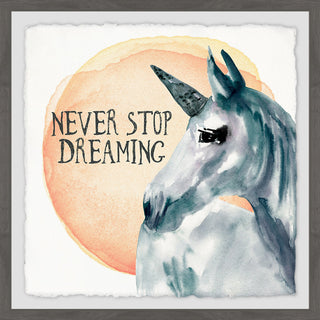 "Never Stop Dreaming" Framed Painting Print, 12"x12"