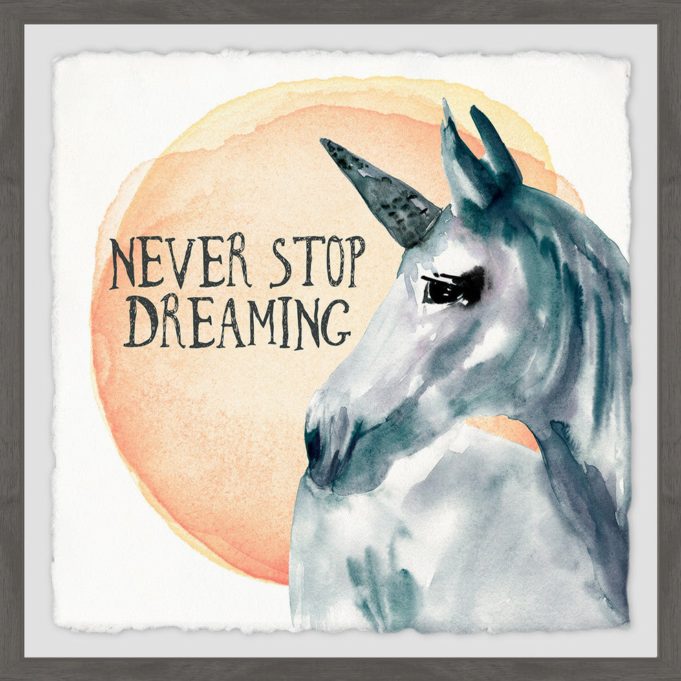 "Never Stop Dreaming" Framed Painting Print, 12"x12"