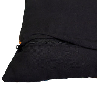 Linum Home Textiles Bright Bouquet Decorative Pillow Cover, Black Multi, Square