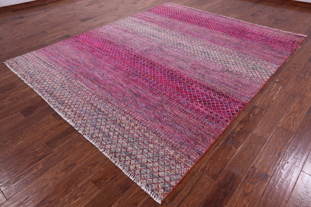 Wool & Silk Savannah Grass Handmade Rug 8' 2" X 10' 1" - Q15451