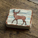 Deer Wooden Cork Coasters Gift Set of 4