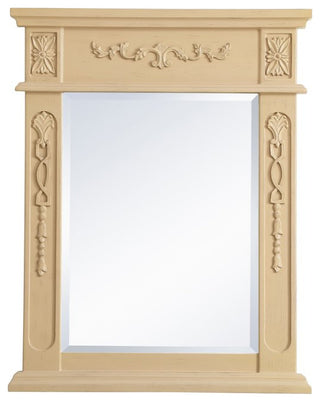 Daisy Wood Frame Mirror 22"x28", Light Antique Beige
