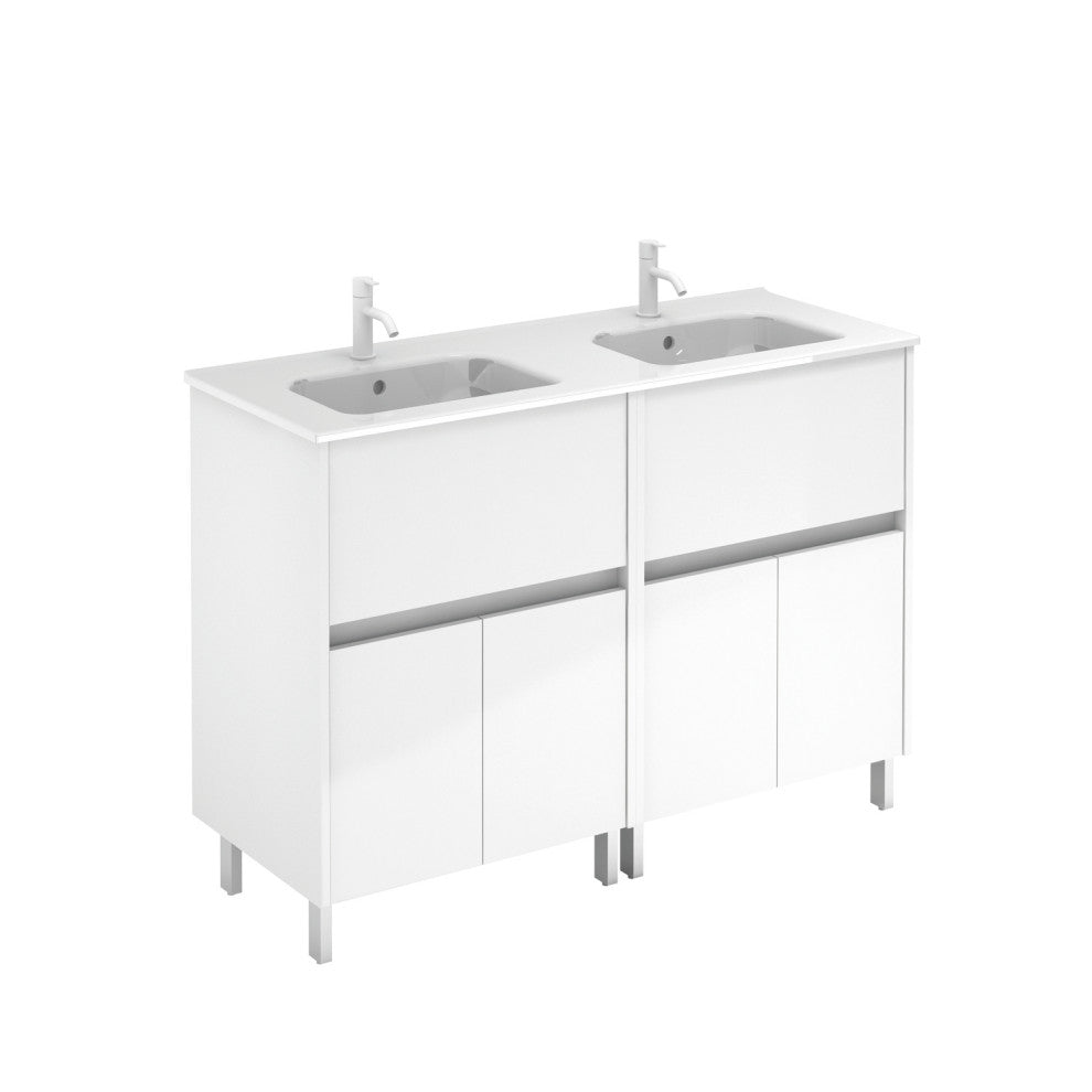 UNIT 48" BAND 2DR-4D White With Ceramic Top