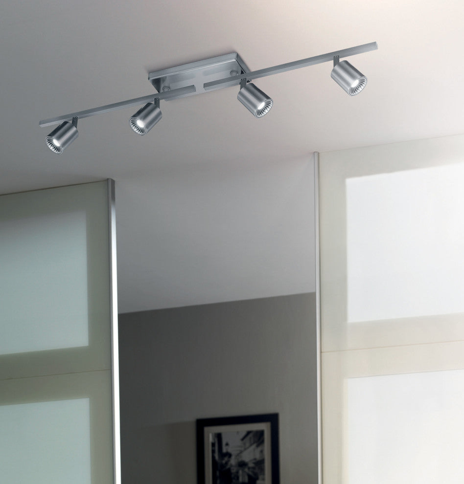 Cayman LED Adjustable Ceiling Light, Satin Nickel