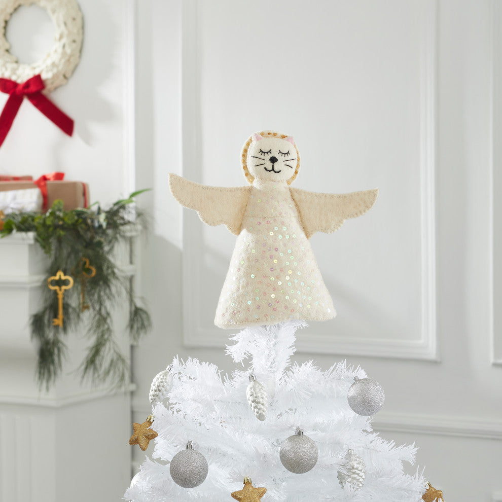 Cat Angel Christmas Tree Topper