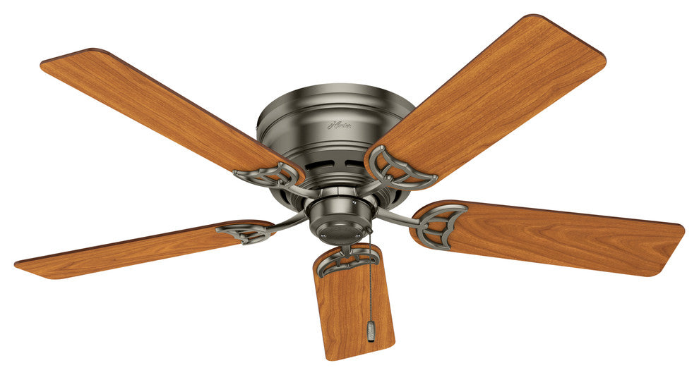 Hunter Fan Company 52" Low Profile III Plus Antique Pewter Ceiling Fan W/ Light