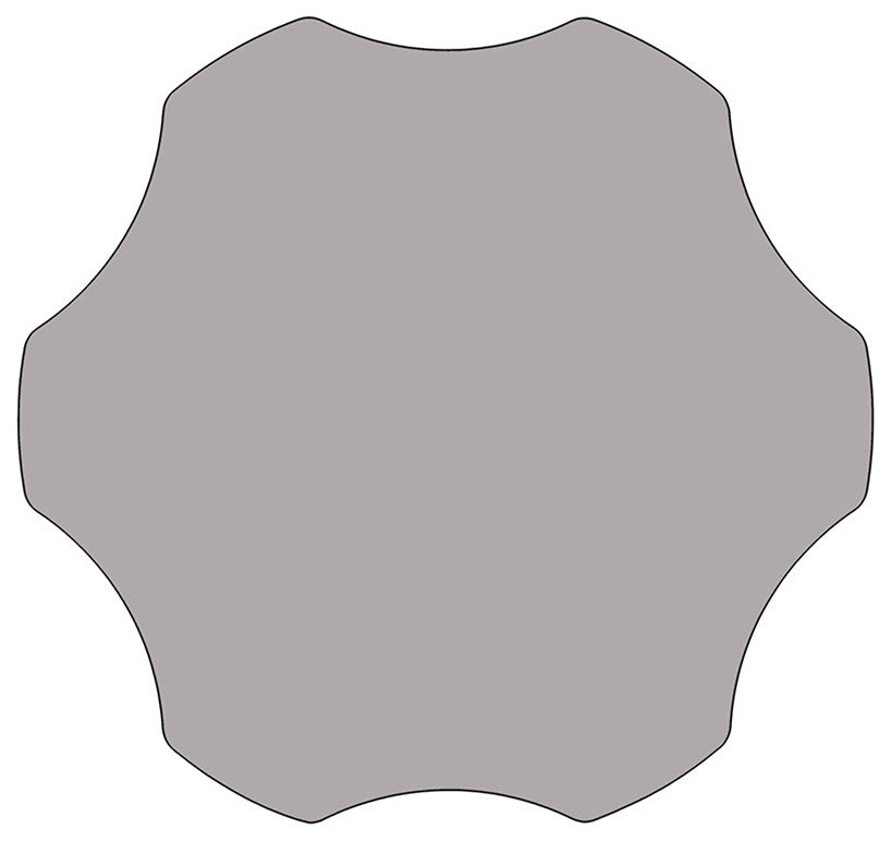 60" Flower Gray Thermal Laminate Activity Table