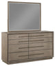 Durango 8-drawer Dresser and Mirror Taupe Oak