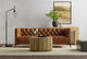 Krissa 30" Round Mango Wood Coffee Table, Natural Mango