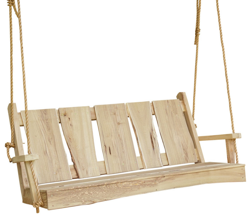 Live Edge Locust Timberland Porch Swing, Unfinished, 5 Foot