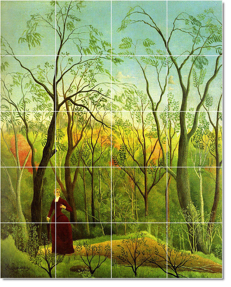 Jean-Jacques Rousseau Poster Art Painting Ceramic Tile Mural #64, 32"x40"