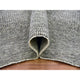Gray, Modern Grass Design, Natural Undyed Wool, Hand Knotted, Rug, 8'x10'1"