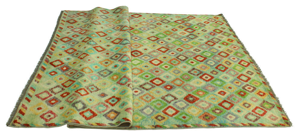 Balochi Aymme Red/Orange Rug, 6'5x9'8