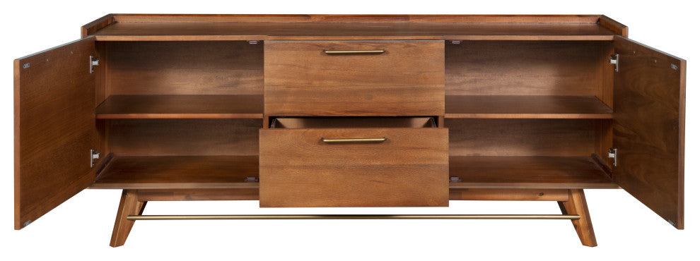 Mid-Century Modern 3-Section Sideboard, Walnut