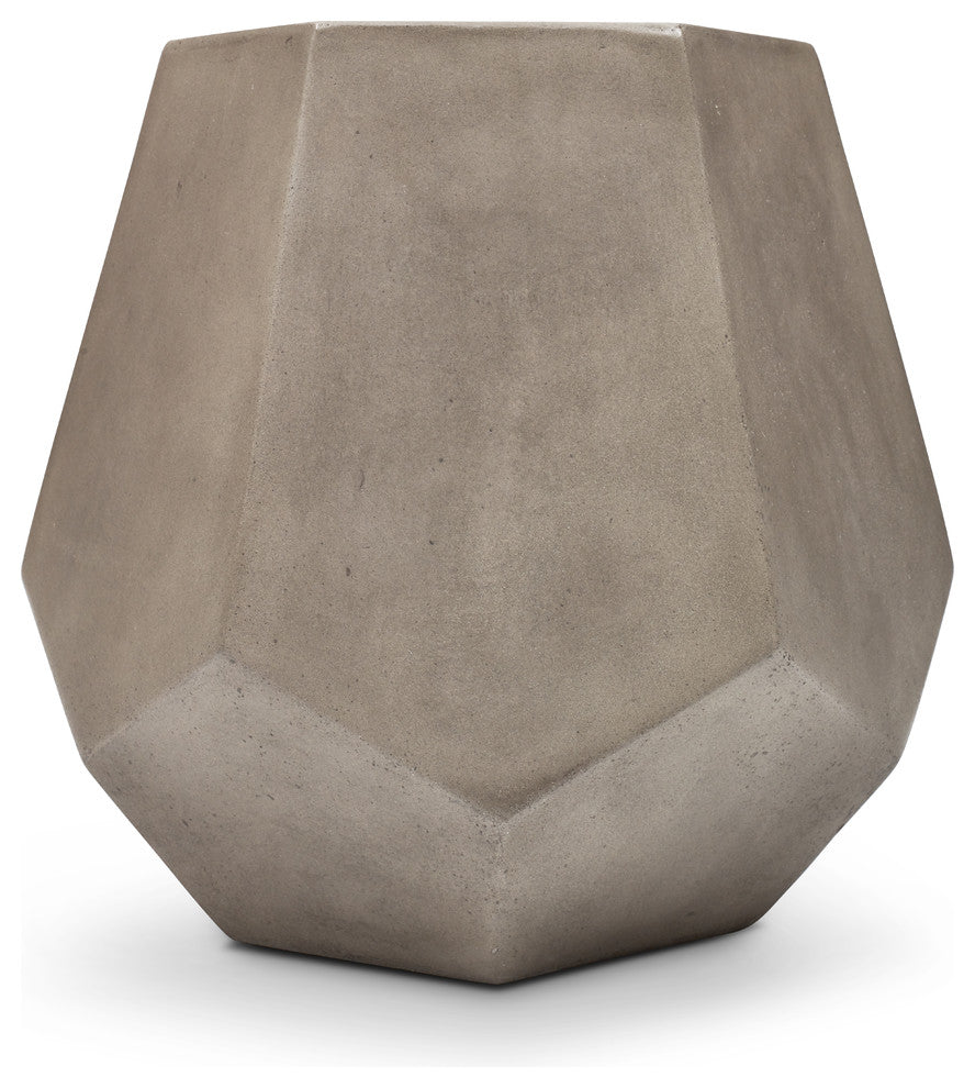 Mixx Faceted Stool, Dark Gray