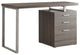 Benzara BM159072 Modish Office Desk With File Drawer, Gray