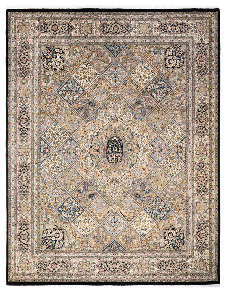 Ngwesaung One-of-a-Kind Hand-Knotted Area Rug Black, 8'2"x10'6"