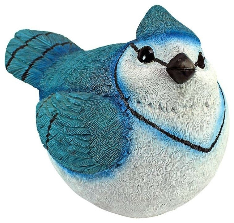 Blue Jay Burly Bird Statue