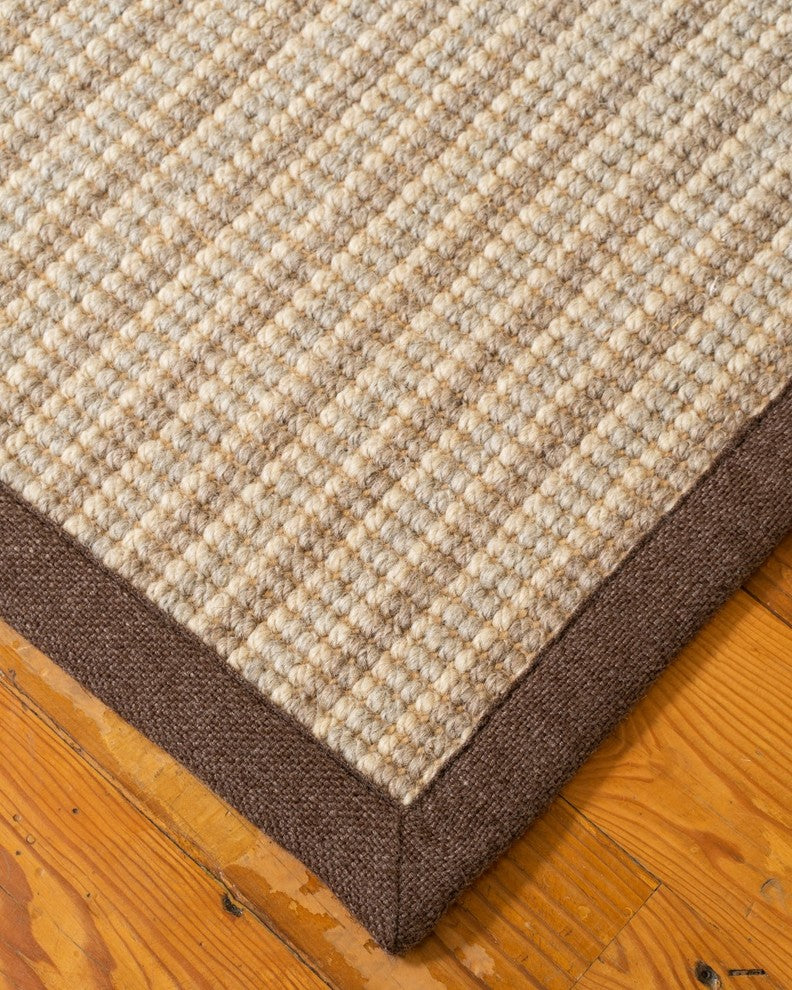 Natural Area Rugs 100% Natural Fiber Windsor Multi-Color Wool Jute Rug, 6' X 9'