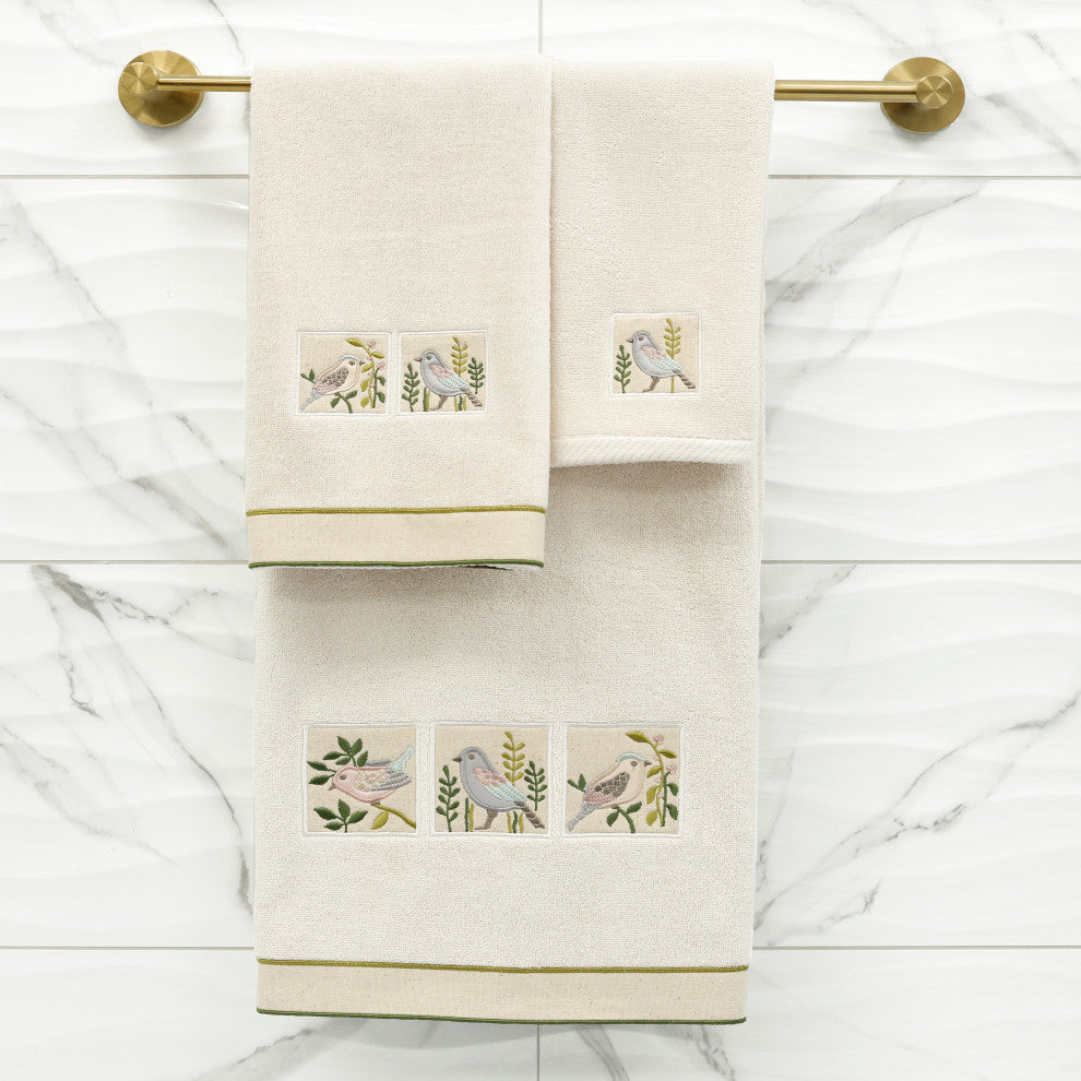Linum Home Textiles 100% Turkish Cotton BELINDA 3PC Embellished Towel Set