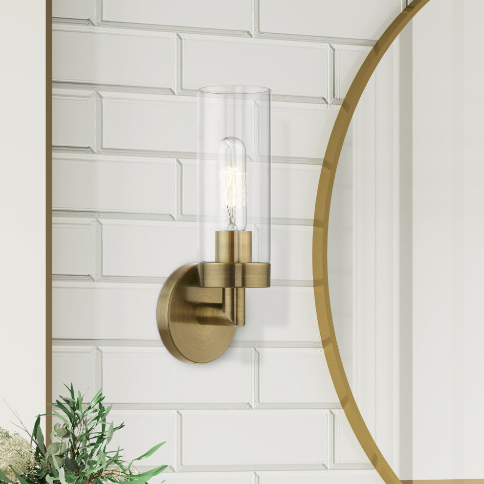 Ludlow 1 Light Antique Brass ADA Single Sconce