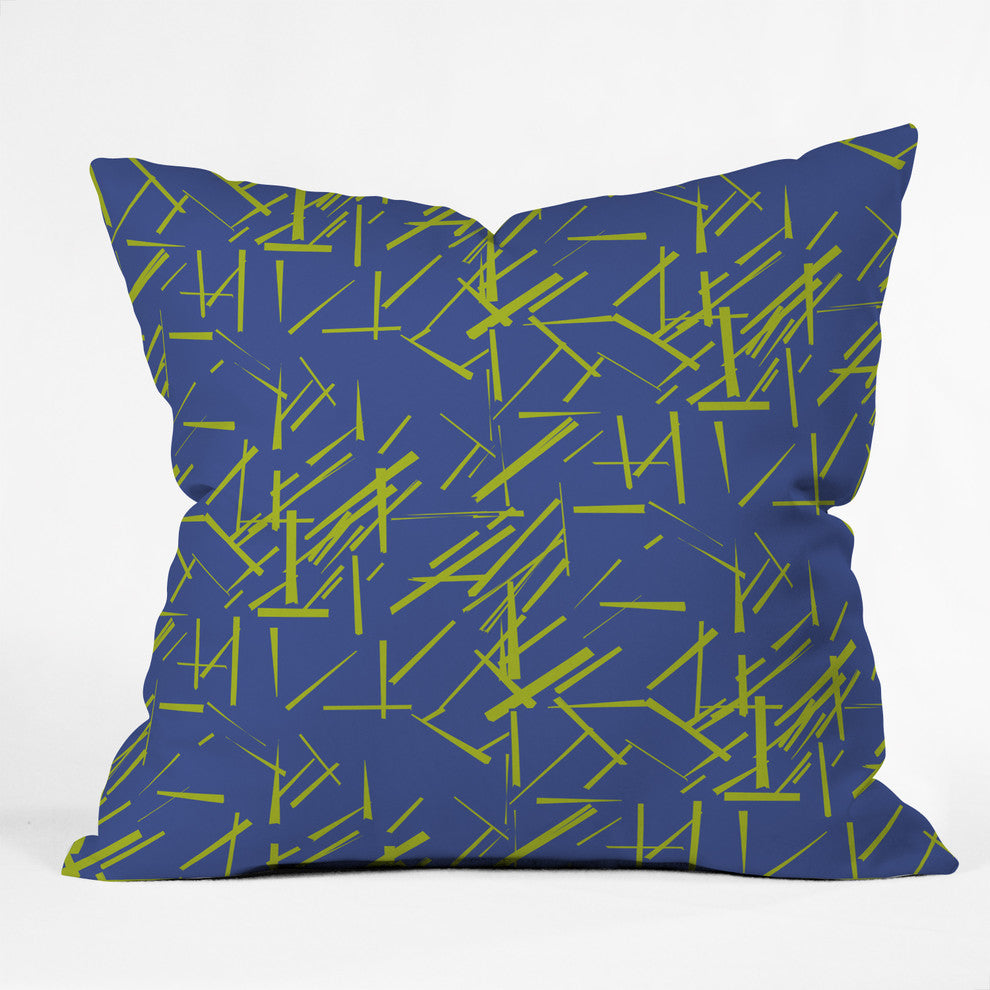 Deny Designs Karen Harris Konstructivist Periwinkle Outdoor Throw Pillow