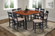 Sunderland Counter 9 Piece Dining Set with 18" Butterfly Leaf, Black and Cherry