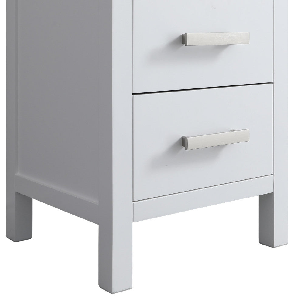 London 66" Linen Cabinet, White