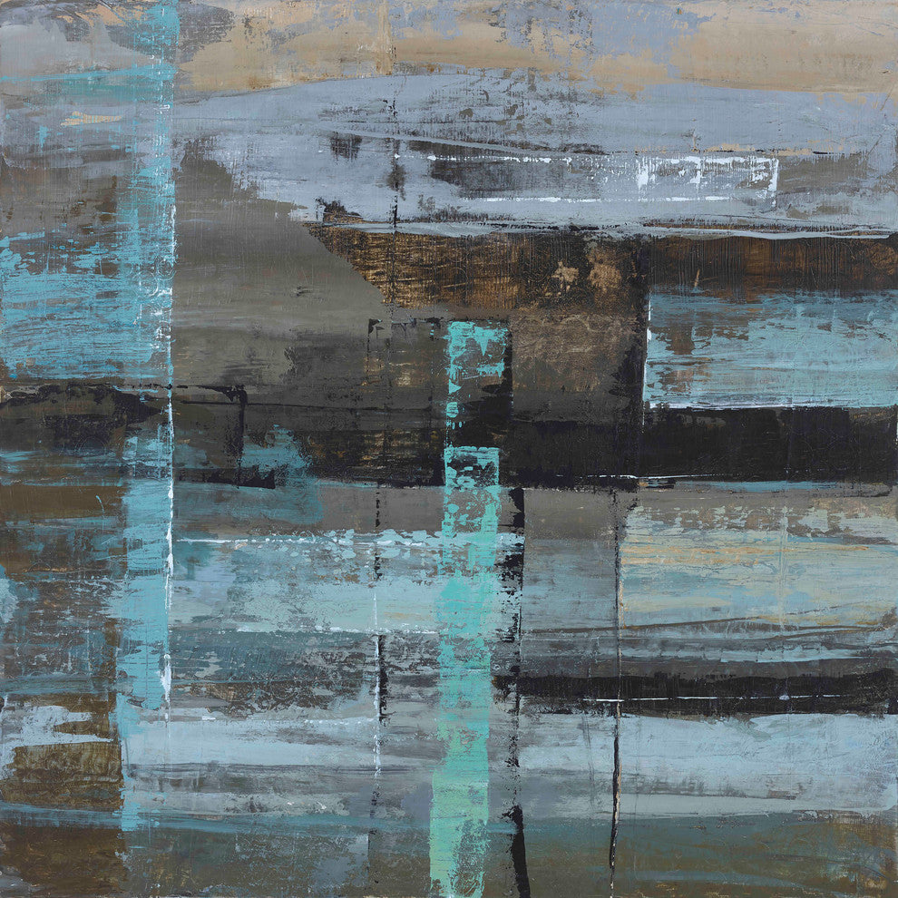 "Urban Construct I" Painting Print on Canvas by Julie Joy