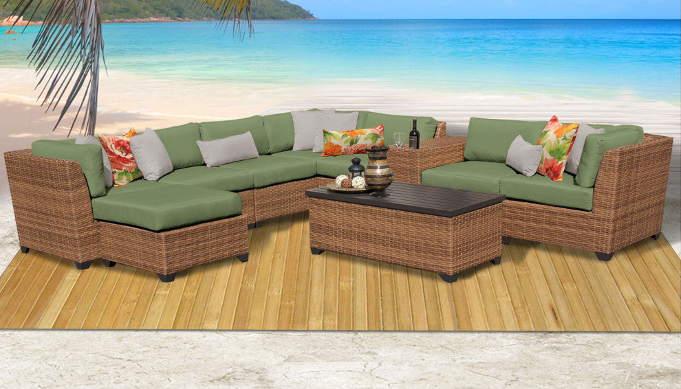 Laguna 10 Piece Outdoor Wicker Patio Furniture Set 10b