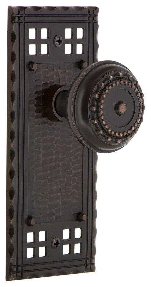 Craftsman Plate Double Dummy Meadows Door Knob