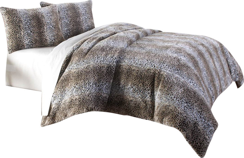 AICO Kasbah 3 Piece King Duvet Set, Brown