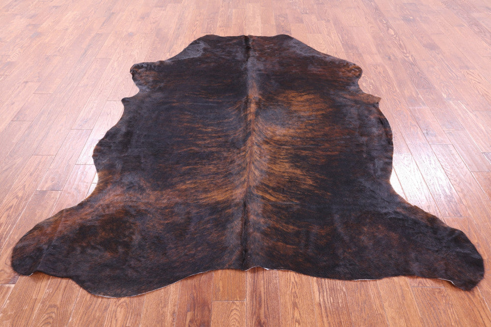 7' 1" X 6' 9" Organic Natural Hair-On Cowhide Area Rug C1535